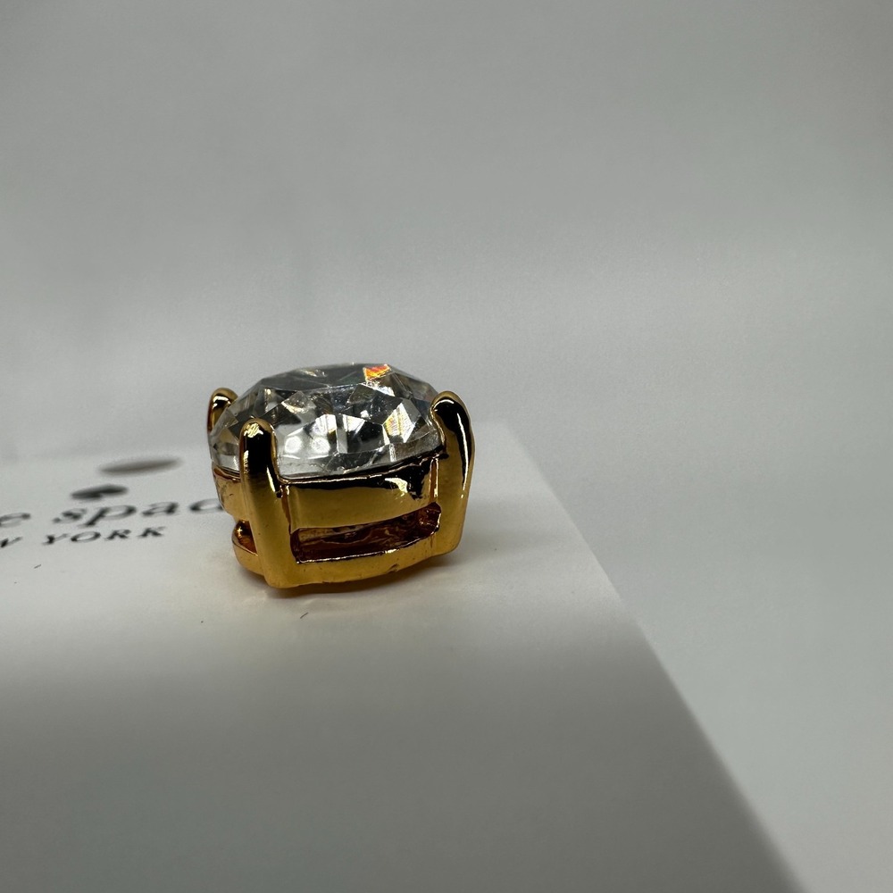 Kate Spade New York Gumdrop Stud Earrings Clear Gold - Picture 3 of 6